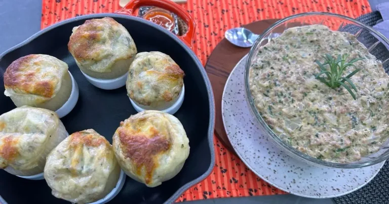 Cestinha de cebola recheada e gratinada