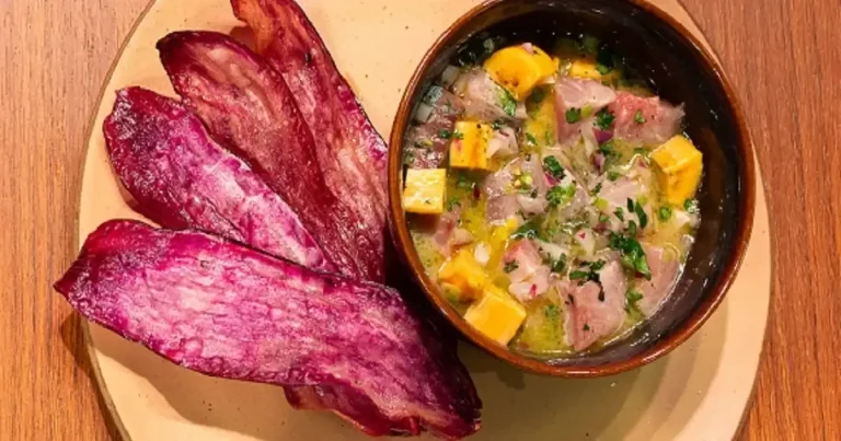 Foto da receita de Ceviche de carapau com tucupi e banana-da-terra