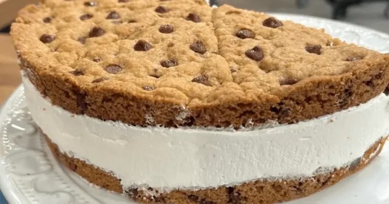 Foto da receita de Cookie recheado gigante
