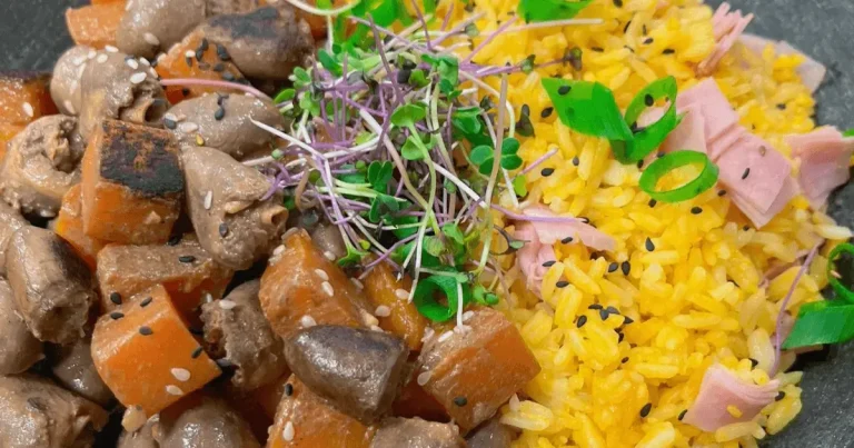 Foto da receita de Coração de galinha com arroz primavera oriental