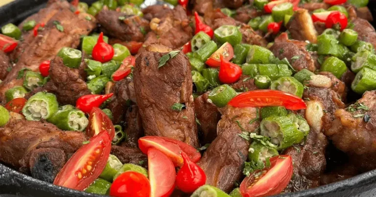 Foto da receita de Costelinha com quiabo