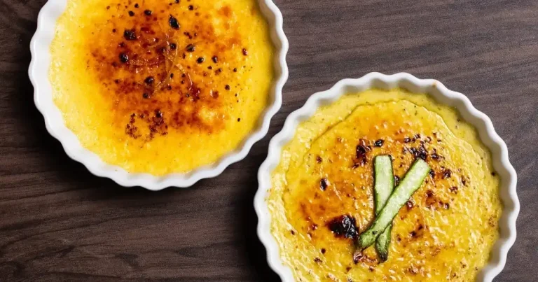 Foto da receita de Creme brûlée de aspargos e bacon