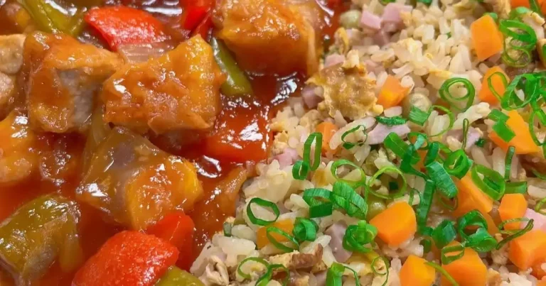 Foto da receita de Cubos de lombo ao molho agridoce