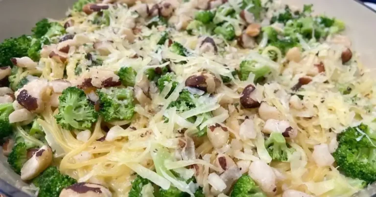Foto da receita de Espaguete cremoso com brócolis