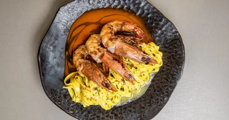 Foto da receita de Fettuccine com camarão