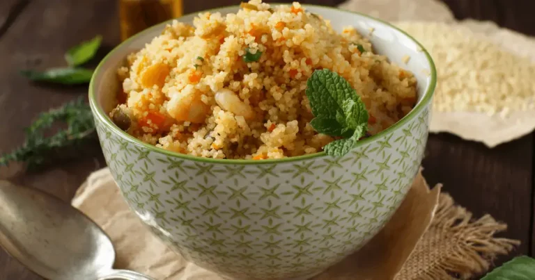 Foto da receita de Filé de peixe grelhado com mix de cuscuz marroquino, lentilha e grão-de-bico