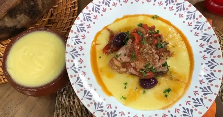 Foto da receita de Frango com polenta e milho tostado