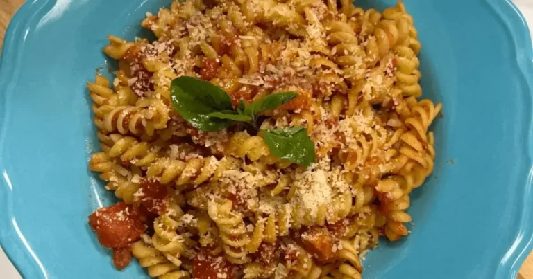 Foto da receita de Fusilli à matriciana