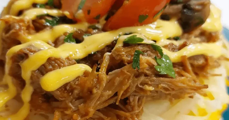 Foto da receita de Lasanha de batata com ragu de carne e molho cheddar