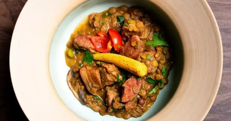 Foto da receita de Lentilha com carne de porco