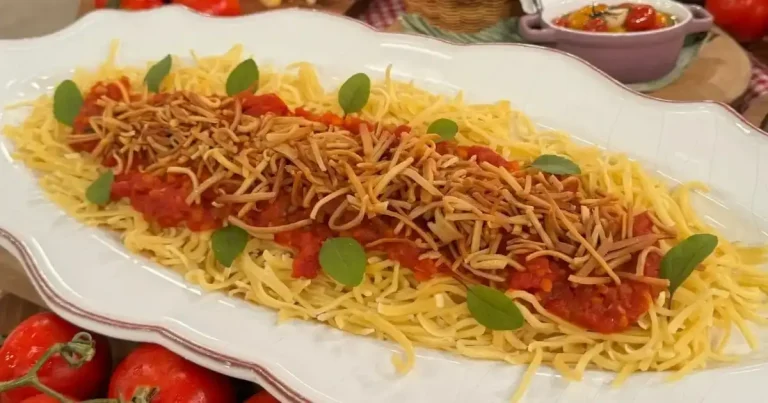 Foto da receita de Macarrão caseiro crocante