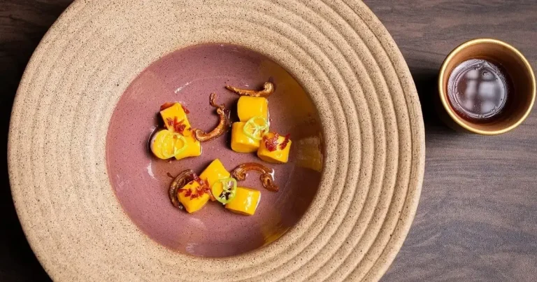 Foto da receita de Nhoque de batata-doce laranja com dashi de cupuaçu