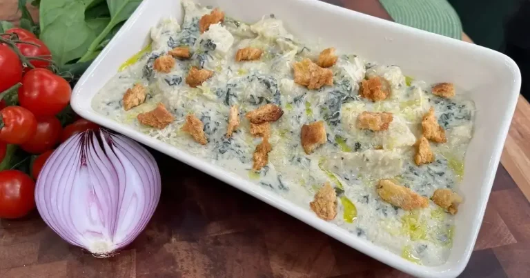 Foto da receita de Nhoque suíço com molho cremoso de espinafre