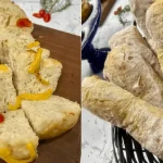 Pão ciabatta e focaccia