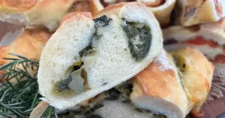 Foto da receita de Pão italiano recheado com escarola