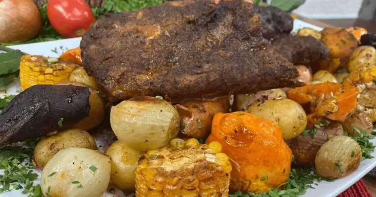 Foto da receita de Peito de boi assado com legumes