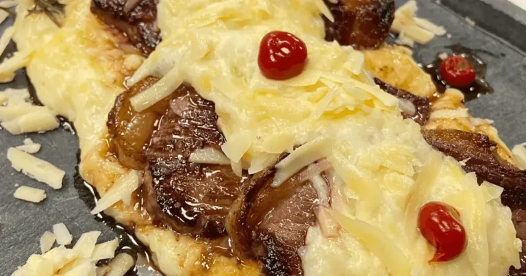 Foto da receita de Picanha com mandioca cremosa
