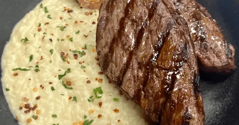 Foto da receita de Picanha e arroz cremoso com alho