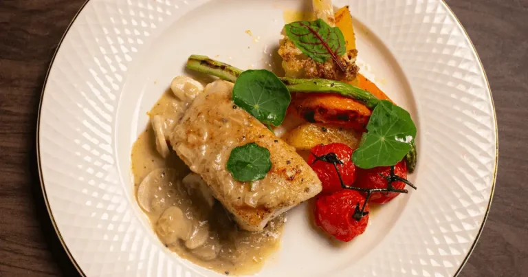 Foto da receita de Pirarucu com legumes assados