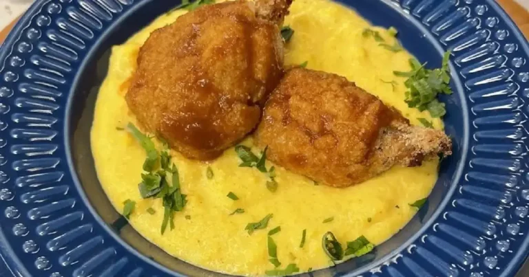 Foto da receita de Polenta com coxinha creme empanada