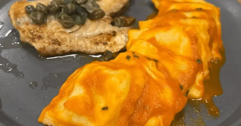 Foto da receita de Ravióli recheado com muçarela de búfala ao sugo