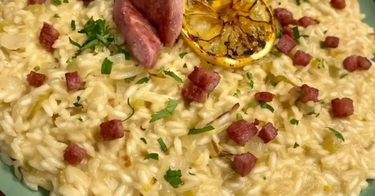 Foto da receita de Risoto ao limone com linguiça toscana