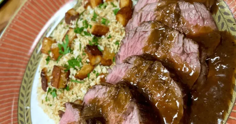 Foto da receita de Rosbife com farofa de queijo coalho