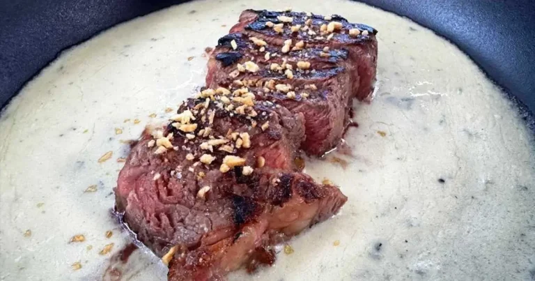Foto da receita de Ancho com molho de gorgonzola