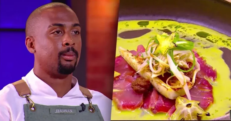 Foto da receita de Atum curado com aguachile de carambola e palmito em texturas