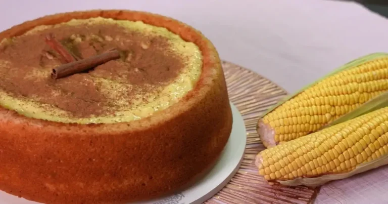 Foto da receita de Bolo piscina com brigadeiro de milho