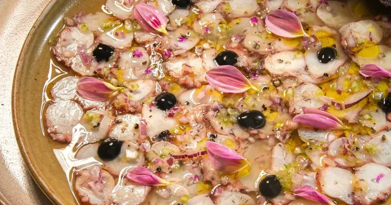 Foto da receita de Carpaccio de polvo marinado no tucupi
