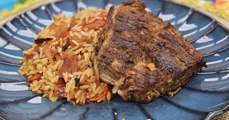 Cupim na pressão com arroz de tomate