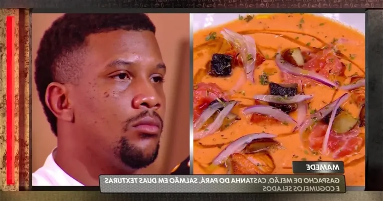 Foto da receita de Gazpacho de melão com salmão em duas texturas