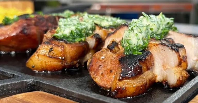 Foto da receita de Picanha suína com purê de batata-baroa assada
