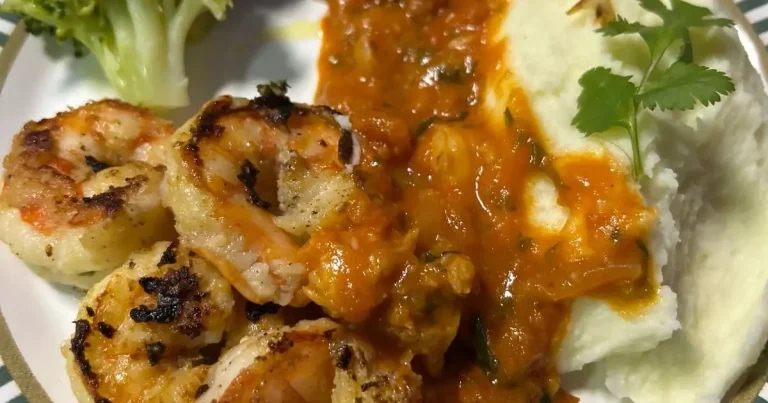 Foto da receita de Purê de batata com camarão