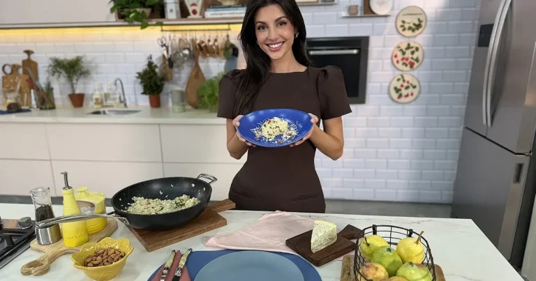 Foto da receita de Risoto de gorgonzola e pera