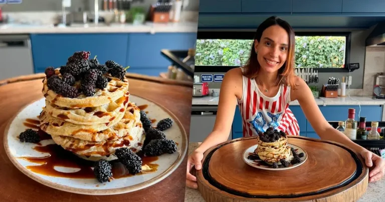Foto da receita de Waffle de parmesão e chia sem glúten